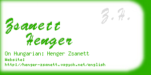 zsanett henger business card